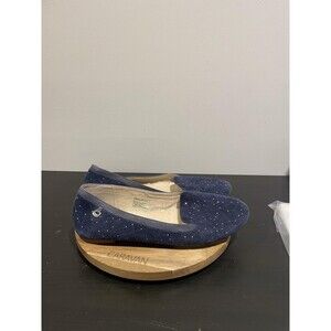 UGG Alloway Loafer Womens 10 Blue Suede Shearling Rhinestone Shoes Constellation